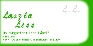 laszlo liss business card